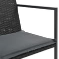 thumbnail image 3 of vidaXL 9 Piece Outdoor Dining Set with Cushions Poly Rattan Black, 3 of 5