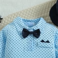 thumbnail image 4 of Tao Tao Baby Clothes Set For Birthday Toddler Kids Boys Gentleman's Dress Suit 4PCS Shirts + Vest + Pants + Hat Child Baby Outfits Navy 0 Months, 4 of 6
