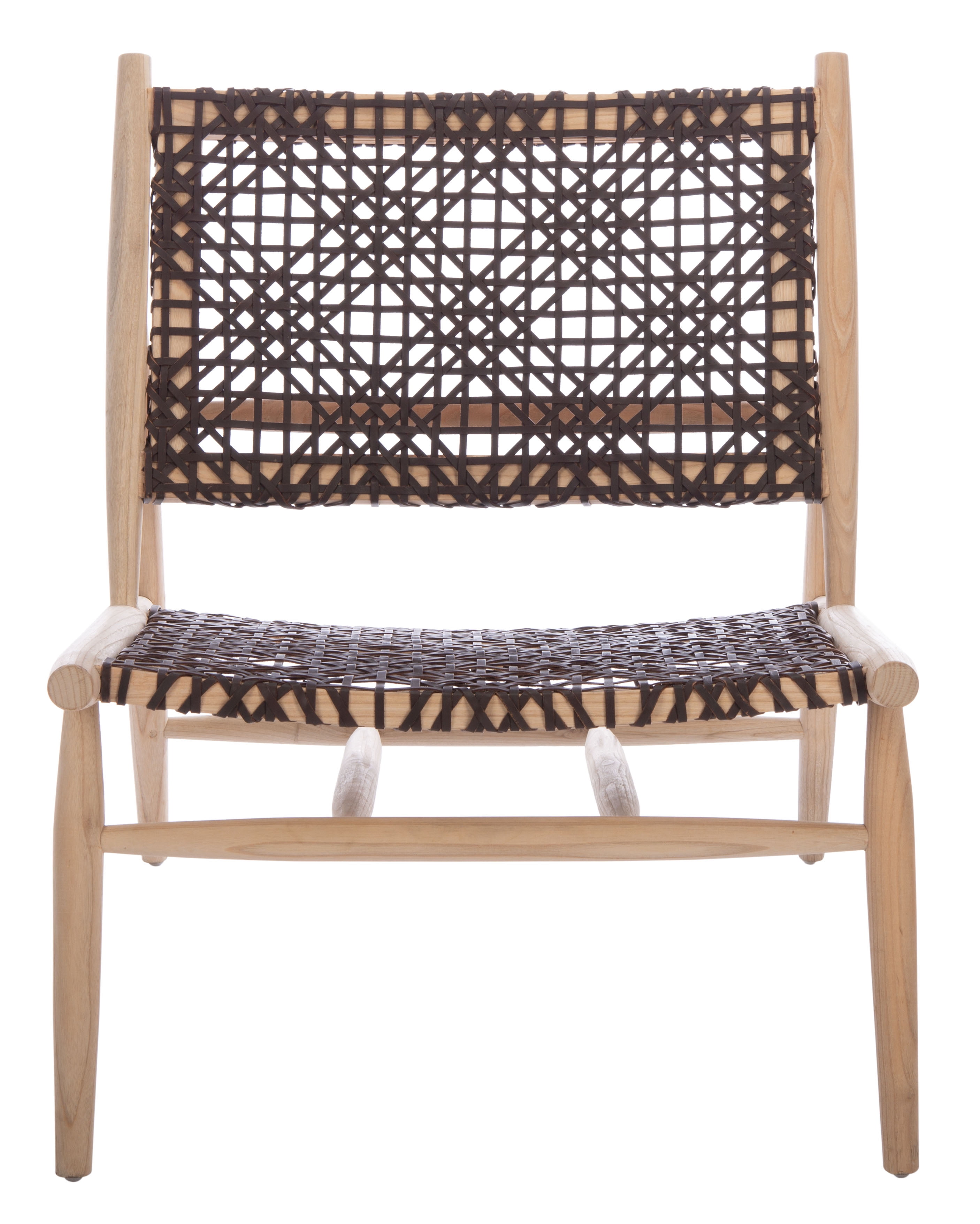 Bandelier leather weave accent chair online