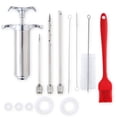 thumbnail image 1 of Herramienta de relleno de pollo de acero inoxidable Carne de carne BBQ Barbacoa A la parrilla Marinaria Flavoring Kit desmontable Partido Cocina Suministros de cocina Jumpingount HA012165-00B, 1 of 7