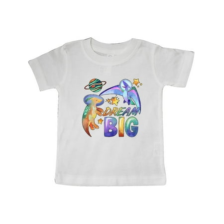 

Inktastic Dream Big Cute Space Dinosaurs Gift Baby Boy or Baby Girl T-Shirt