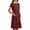 Wine, variant on 2025 Nurse Dress Women Scrub Uniforms Housekeeping Work Dresses Button Down Lapel Short Sleeve Dress with Pockets