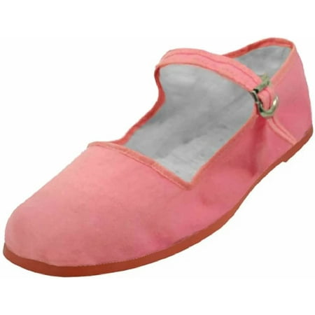 

Shoes 18 Kids Girls Cotton China Doll Mary Jane Shoes Ballerina Ballet Flats 114c Pink 13