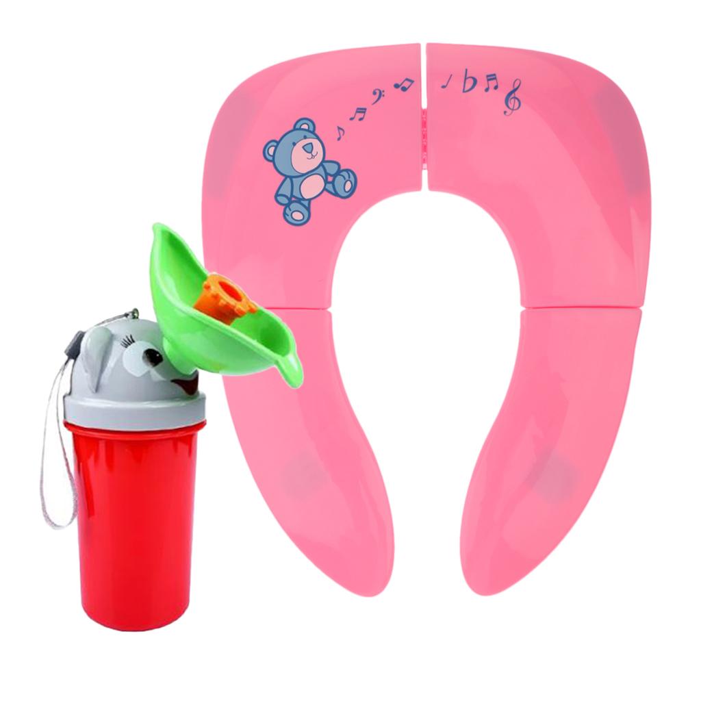 Baby Toilet Training Portable Potty Seat Cover & Girl Car Urinal Travel