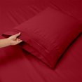 thumbnail image 4 of Kearding Juego de ropa de cama para el hogar Sábana Funda de colchón Funda de almohada Juego de ropa de cama de poliéster de color sólido Juegos de cama vino rojo completo Kearding HA6267-14B, 4 of 6