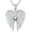 04-April-Diamond, variant on S925 Sterling Silver Angel Wings Necklace for Women, Guardian Angel August Birthstone Pendant with Sparkling Lime Green Peridot Zirconia, Religious Memorial Jewelry Gift, 18+2 Inch