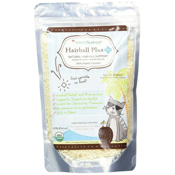 CocoTherapy Hairball Plus Fiber for Cats (1 Pouch), 7 oz