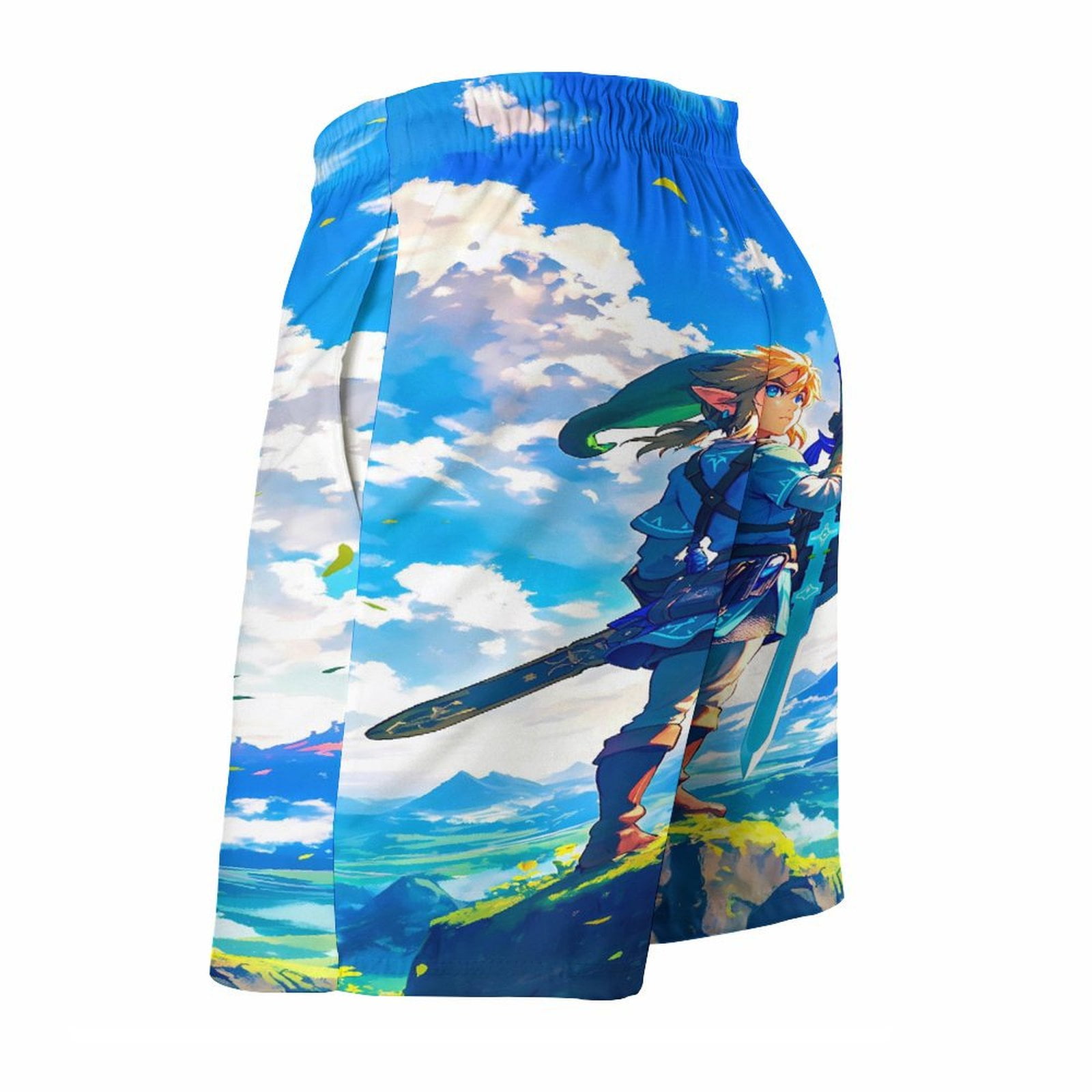 The Legend of Zelda Men's Shorts Quick Dry 3D Printed Beach Men's Swim Trunks with Pockets Mesh Lining Bathing Beachwear XS