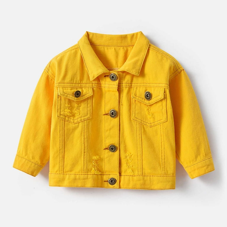 Kids yellow denim best sale jacket