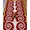 thumbnail image 2 of Red Ombre Stair Treads for Wooden Steps Indoor Runner Rug Carpet, Farmhouse Chic Tie Dye Abstract Retro Art 4 Pieces Peel and Stick Staircase Step Treads Covers Washable Throw Door Mats, 30"x8", 2 of 6