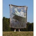 thumbnail image 2 of Young Girls In The Rowing Boat By Claude Monet 1887, Woven Blanket, 2 of 4