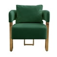thumbnail image 4 of Ts Modern Decorative Chair,Living Room Side Chair with Gold Metal Legs,No Wheels,Suitable for Dressing Area,Reception Room,Office,Teddy Fleece Upholstered Metal Foot Sofa 1Pc Green,Green Teddy, 4 of 8