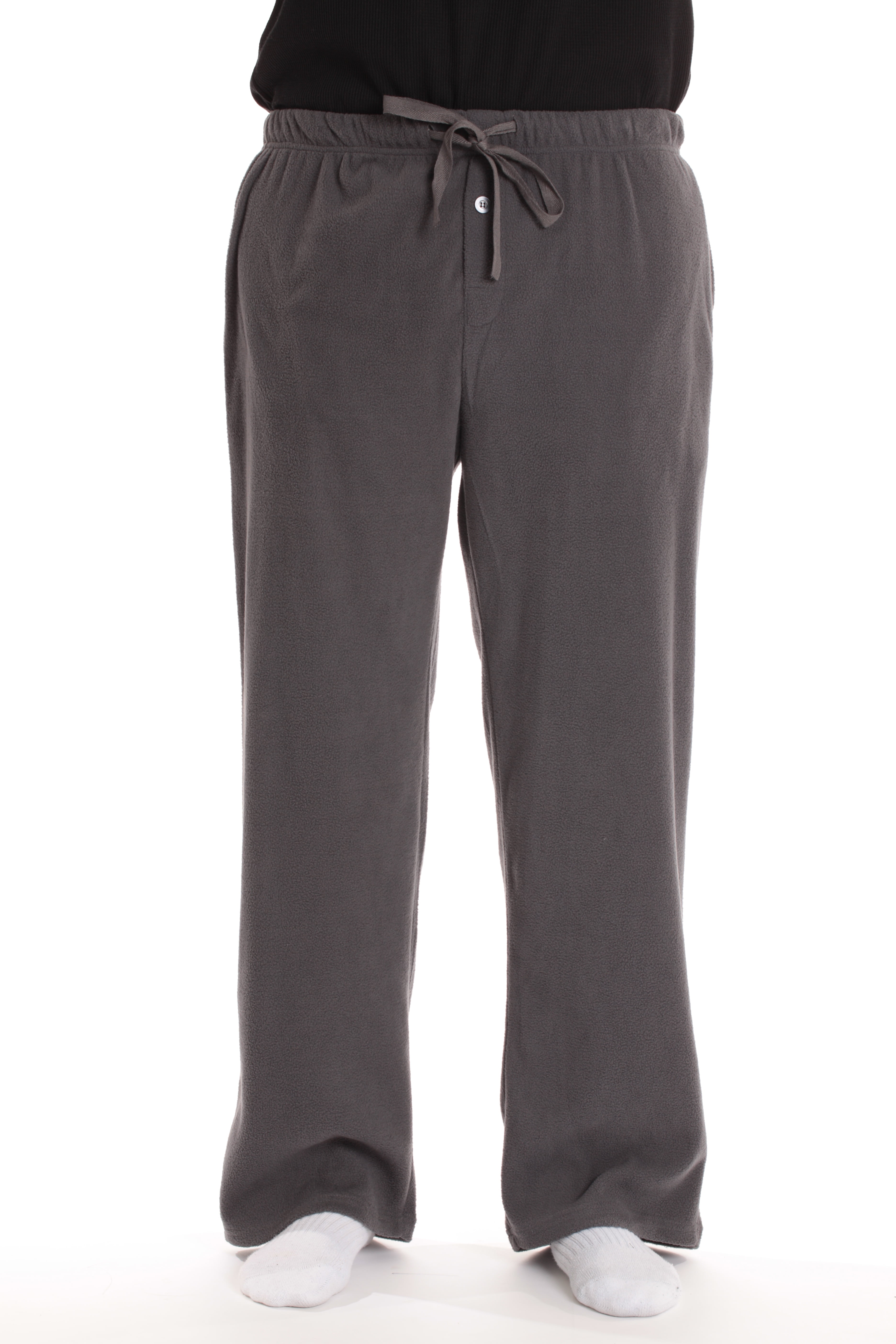 #FollowMe Microfleece Mens Pajama Pants with Pockets (Charcoal, XX ...