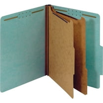 Pendaflex 2-Divider Pressboard Classification Folders, Blue, 10 / Box (Quantity)