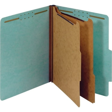 Pendaflex 2-Divider Pressboard Classification Folders, Blue, 10 / Box (Quantity)
