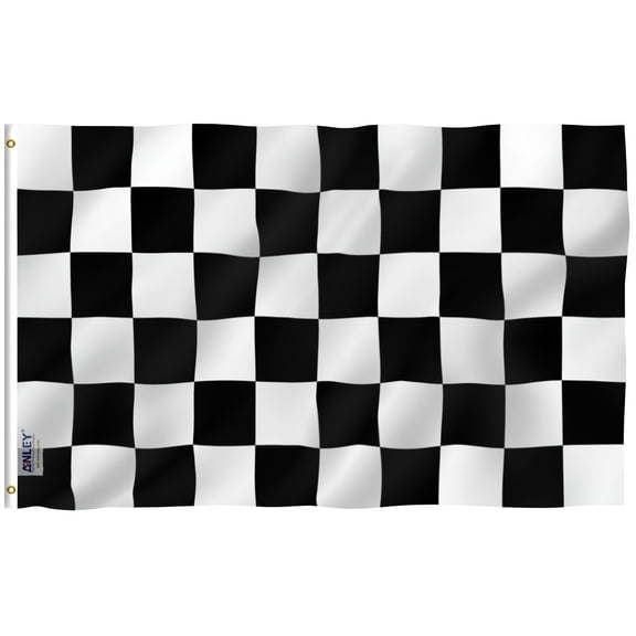 ANLEY [Fly Breeze] 3x5 Feet Checkered Flag - Vivid Color and UV Fade Resistant - Canvas Header and Brass Grommets - Racing Banner Flags