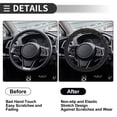 thumbnail image 3 of Unique Bargains Universal Car Steering Wheel Cover for 44.5-45.9cm Sweatproof Faux Leather Rubber Black, 3 of 6