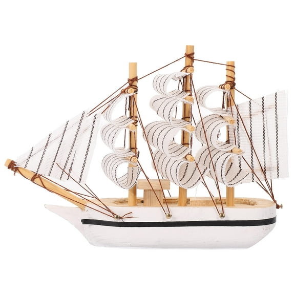 MLINS Wooden Sailboat Model Miniature Sailing Boat Ship Model Wooden Boat Model Sailboat Wood Craft Nautical Bathroom Decor Nautical Decor For Home
