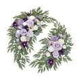 thumbnail image 2 of QccHieUs 2x Wedding Arch Flowers with Green Leaves Decor Beautiful Artificial Flower for Purple White, 2 of 9