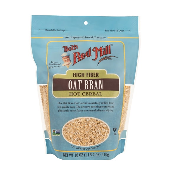 Bobs Red Mill Oat Bran Hot Cereal, 18-Ounce (Pack Of 4)
