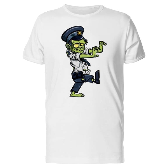 Cartoon Zombie Policeman  Tee Men's -Image by Shutterstock