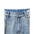 thumbnail image 5 of Men Wide Leg Distressed Jeans Washed Cats Whisker Pattern Slightly Stretchy Durable Casual Everyday Fashion Versatile, 5 of 9