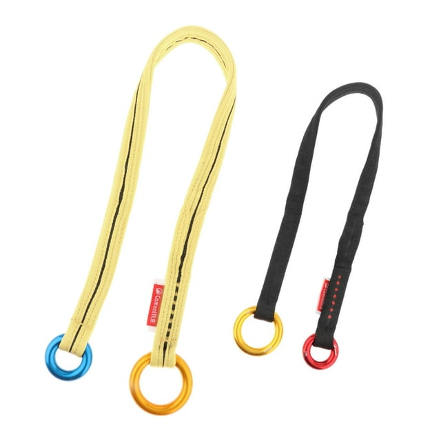 2x Arborist Friction Saver Loop DYNWAVEMX Cuerda de escalada Negro 90cm Amarillo 120cm