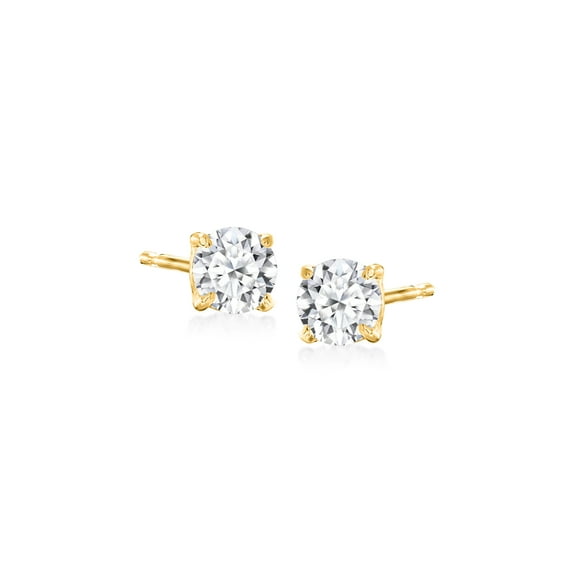Ross-Simons 0.50 ct. t.w. Lab-Grown Diamond Stud Earrings in 18kt Gold Over Sterling, Women's, Adult