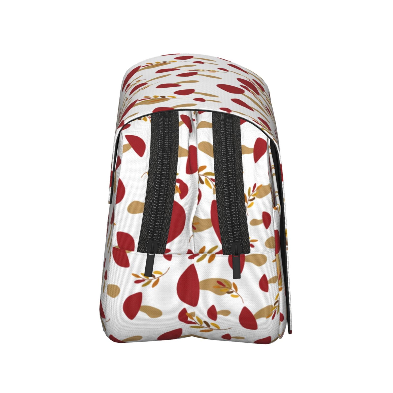 Rateoe Red Mushroom Pattern Double Clamshell Pen Case, Storage Organizer with Two Zipper Compartments– Holds Up to 50 Pencils & Pens