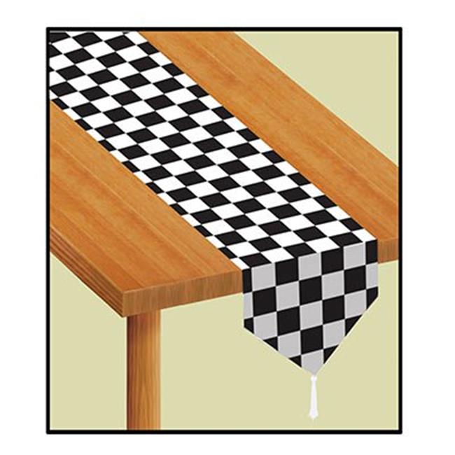 Beistle 54100 Printed Checkered Table Runner, Pack Of 12