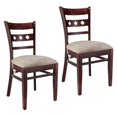 thumbnail image 1 of Beechwood Mountain Chaise d'Appoint en Acajou et Crème (Lot de 2), 1 of 1