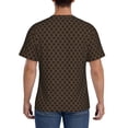 thumbnail image 3 of Bixox Men's Brown Moroccan Trellis Printed Short Sleeve Skinny Athletic T-Shirt, 3 of 6