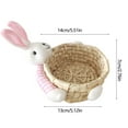 thumbnail image 2 of Easter Bunny Storage Basket - Decorative Hand-woven Home Ornament for Festive Holiday Décor, Versatile Snack and Trinket Organizer for Family Gatherings and Celebrations, 2 of 5