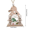 thumbnail image 3 of Christmas Tree Wooden Craft Decorations With Window Opening Old Man Design For Halloween, 3 of 6