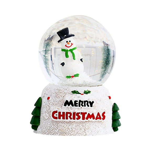 Christmas Decorations - Christmas Snow Globe, Santa Claus Electric Snow Globe with Snowflake & Lights, Battery Powered Xmas Water Globe, Christmas Decoration for Home, Holiday Party, Tabletop, Red