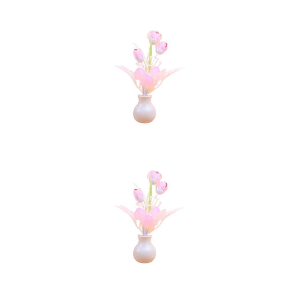Advancent CN Plug Socket Lamp Bedside Power Bedroom Decorative Light Room Atmospheres Living Night Decoration Art Outlet Nursing Tipo 2 Rosa 2Conjunto