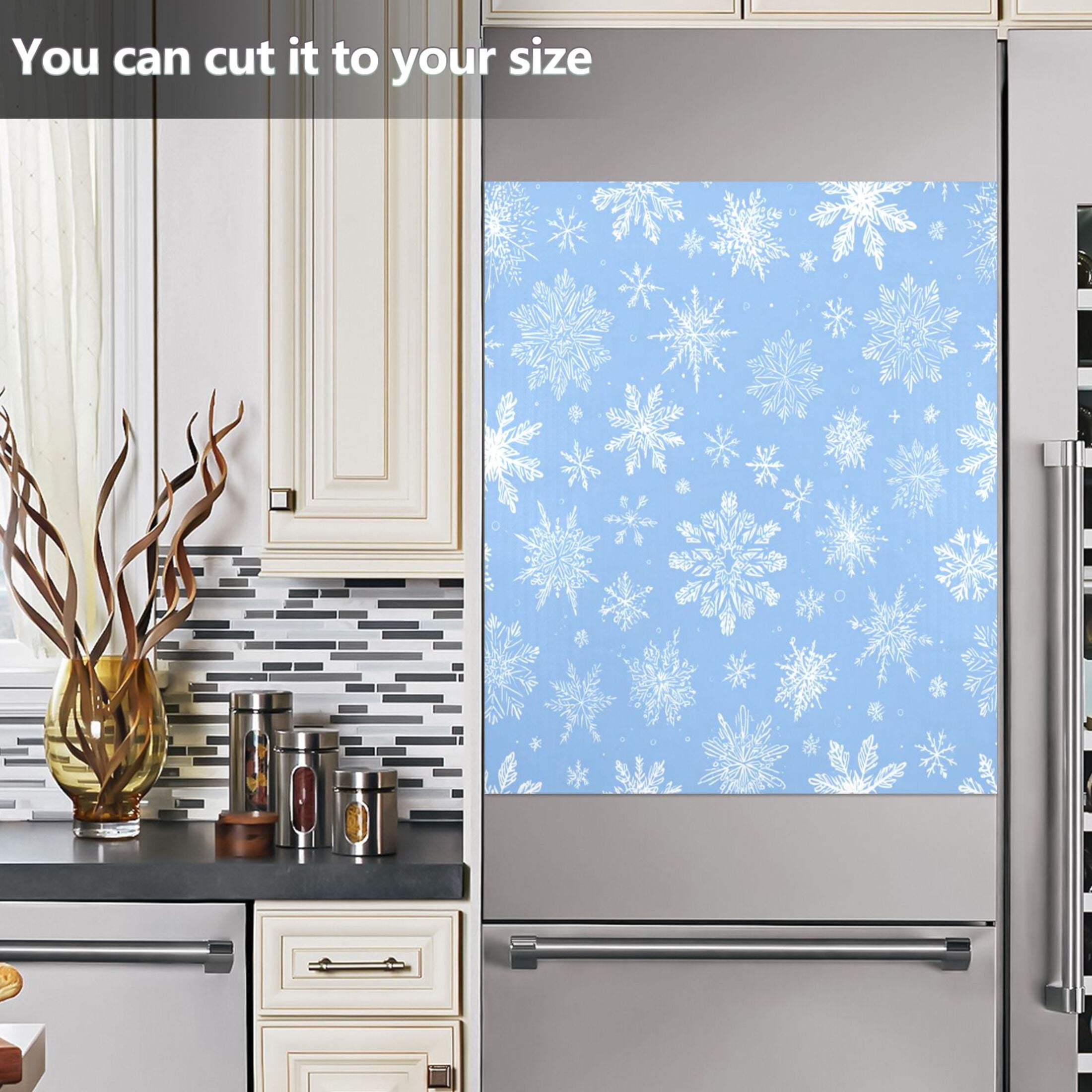 Dishwasher Sticker Magnetic Dishwasher Sticker Magnetic Decorative Sticker Refrigerator Sticker Dishwasher Decorative Stickers White Snowflakes