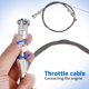 thumbnail image 2 of BRIGHTFUFU Cable de acelerador, kit universal para automóvil, cable de acelerador, línea de acelerador, cable de acelerador para vehículo, repuesto de 24", 2 of 7