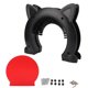 thumbnail image 1 of Large Stainless Steel Interior Cat Door with Grooming Brush, Black, 1 of 4
