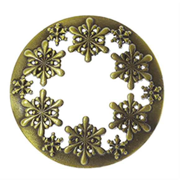 Candle Toppers Scented Candles Cover,Candles Gifts for Women,Help Jar Candles Melt Evenly Snowflake Bronze 7.8cm