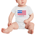 thumbnail image 2 of Proud to Be El Salvadoran American Flag Baby Romper (White, 12-18 Months), 2 of 5