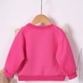 thumbnail image 4 of Baby Girl Long Sleeve Ruffle Sweatshirt Tops Solid Color Oversized Cotton Sweater Shirts Kid Fall Clothes, 4 of 7