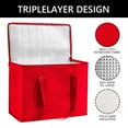 thumbnail image 6 of Tripumer 3 Pcs Insulated Reusable Grocery Bag Food Delivery Bag 16 x 12 x 9 in Cooler Bag Reusable Grocery Shopping Bag Stands Upright Machine Washable Sturdy Zipper Red, 6 of 6