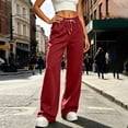 thumbnail image 5 of Cfrylhy Womens Wide Leg Sweatpants Elastic Waist Drawstring Comfy Sweat Pants Fashion Lounge Travel Trousers with Pockets, 5 of 7
