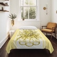 thumbnail image 4 of Eucalyptus Yellow Large Tapestry for Bedroom Wall Hanging Tapestry, Stripes Bottle Flower Cactus Plant Ceiling Backdrop Tapestries Poster Blanket Wall Decor for Teens Room Living Room Dorm 85" x 90", 4 of 8