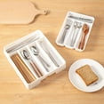 thumbnail image 5 of Homelife 1/2Pcs Drawer Organizer Expandable Kitchen Tray for Utensils Adjustable Flatware Holder with 4/6 Compartments Cutlery Storage Divider for Spatulas Spoons Forks, 5 of 13