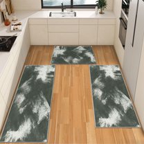 IsecretJoy Washable Kitchen Rugs Sets of 3, Non Slip Kitchen Mats for Floor Waterproof & Stain Resistant Runner Rug for Kitchen, Laundry Room, Hallway