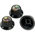thumbnail image 2 of Black Electric Guitar Custom Control Speed Dial Knobs Black Strat Metric, 2 of 12