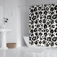 thumbnail image 2 of Black and White Leopard Pattern Shower Curtain 72"x72" ,Bathroom Decorative Shower Curtains Set with 12 Hooks,Modern Waterproof Washable Shower Curtain, 2 of 6