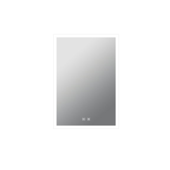Lexora Mesa 20 in W x 32 in H Surface-Mount LED Mirror Medicine Cabinet with Defogger
